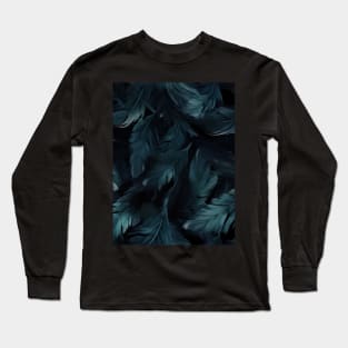 Whispers of Blue Feathers Long Sleeve T-Shirt